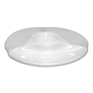 Petisqueira Colorida Porcelana Branca Servir Petiscos Azeitona, Embutidos e Queijos Ceramica