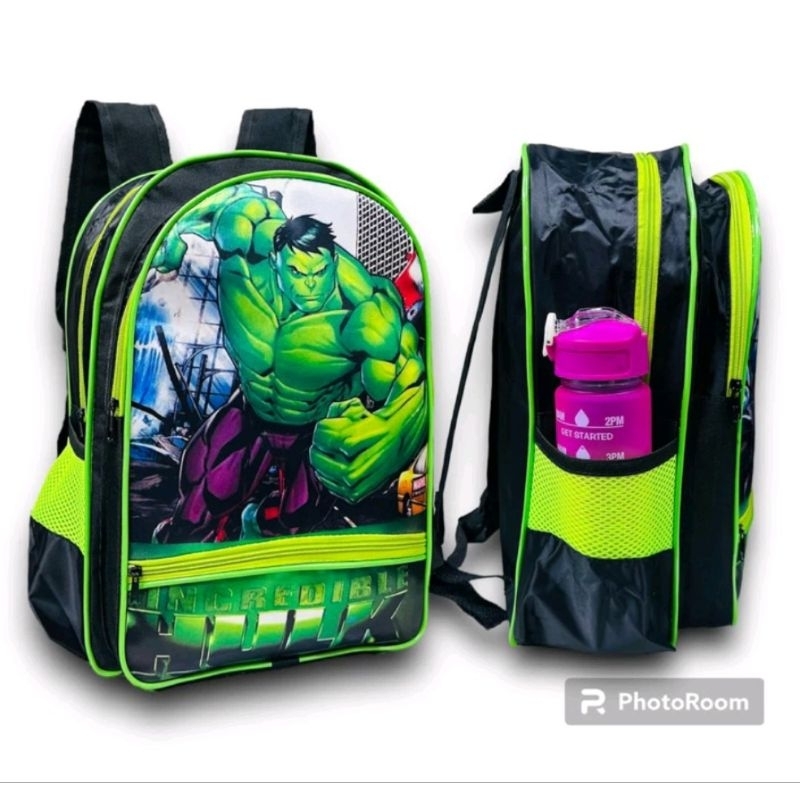 Mochila Escolar Infantil de menino do incrível Hulk personagens super ...