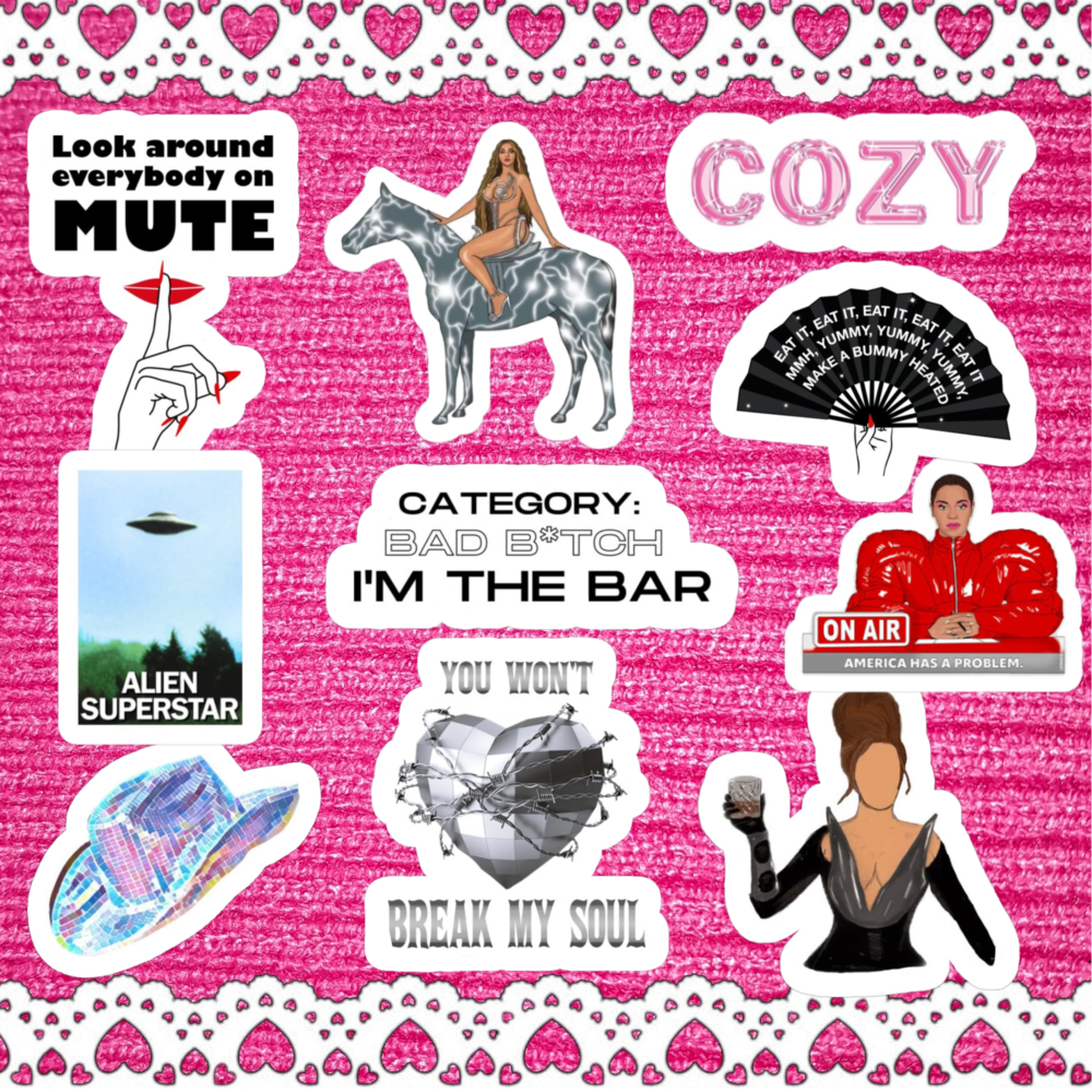 kit stickers adesivos beyoncé renaissance