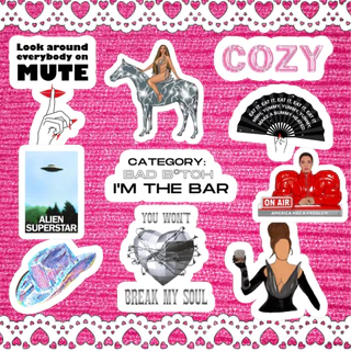 kit stickers adesivos beyoncé renaissance