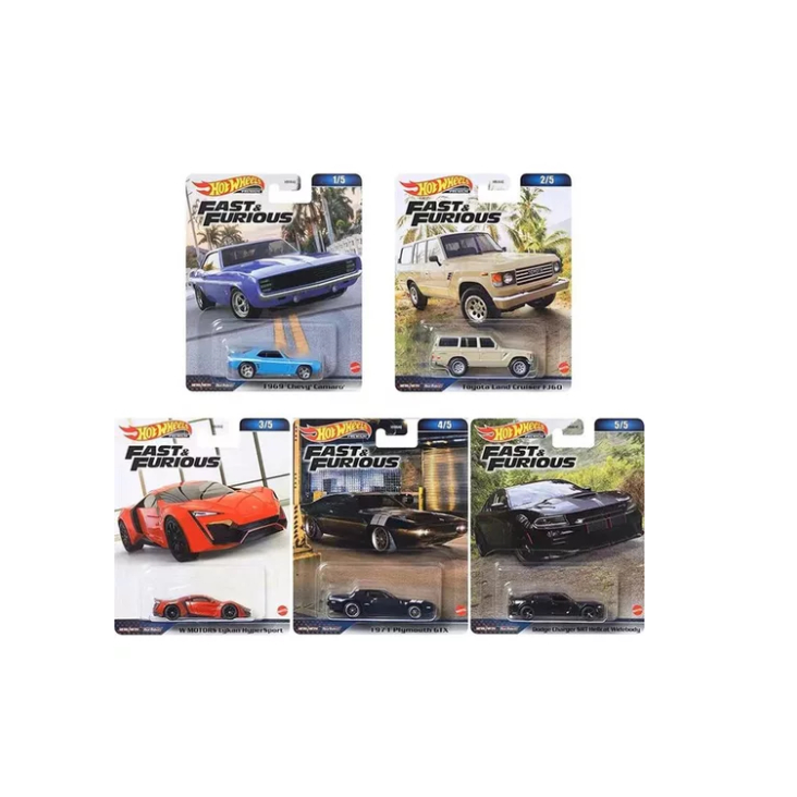 Hot Wheels Premium Set 5 Unidades Velozes e Furiosos Fast & Furious ...