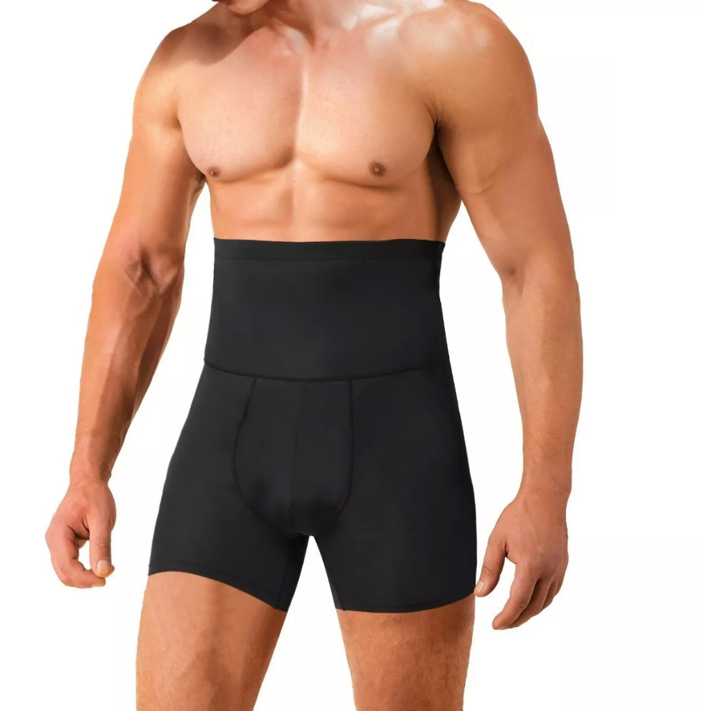 Shorts De Compressão Masculino Cintura Alta Slim