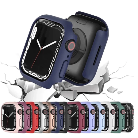 Capa Case Bumper C Vidro 3d Temperado compatível smartwatch 38 40 41 42 44 45mm