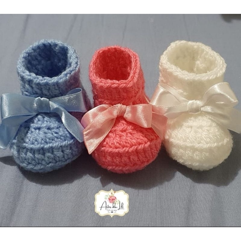 Sapatinho de croche para store bebe de 8 meses