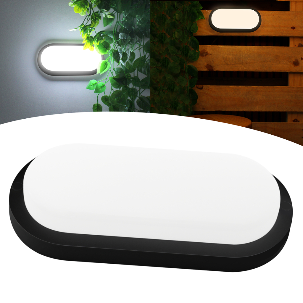 Luminária Tartaruga Arandela Preto 10w Externa Parede Teto