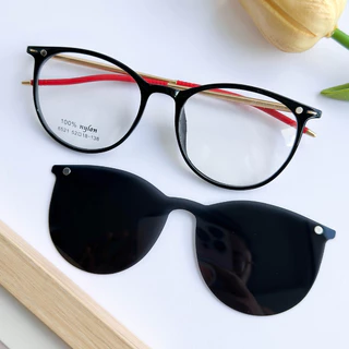 MELINDA MODA oculos de grau feminino lipon 2em e 1 armação+sol redondo 6521