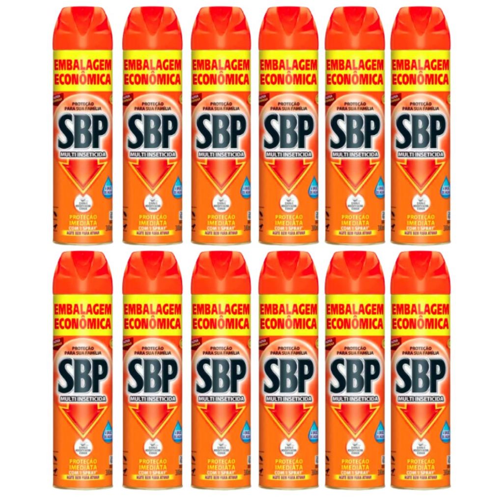 KIT 12 SBP AEROSSOL MULTI INSETOS 380ml | Shopee Brasil
