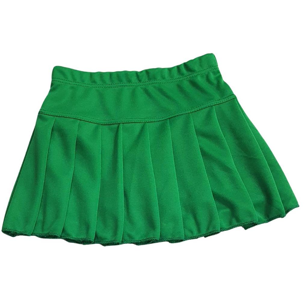 Saia fashion de prega verde