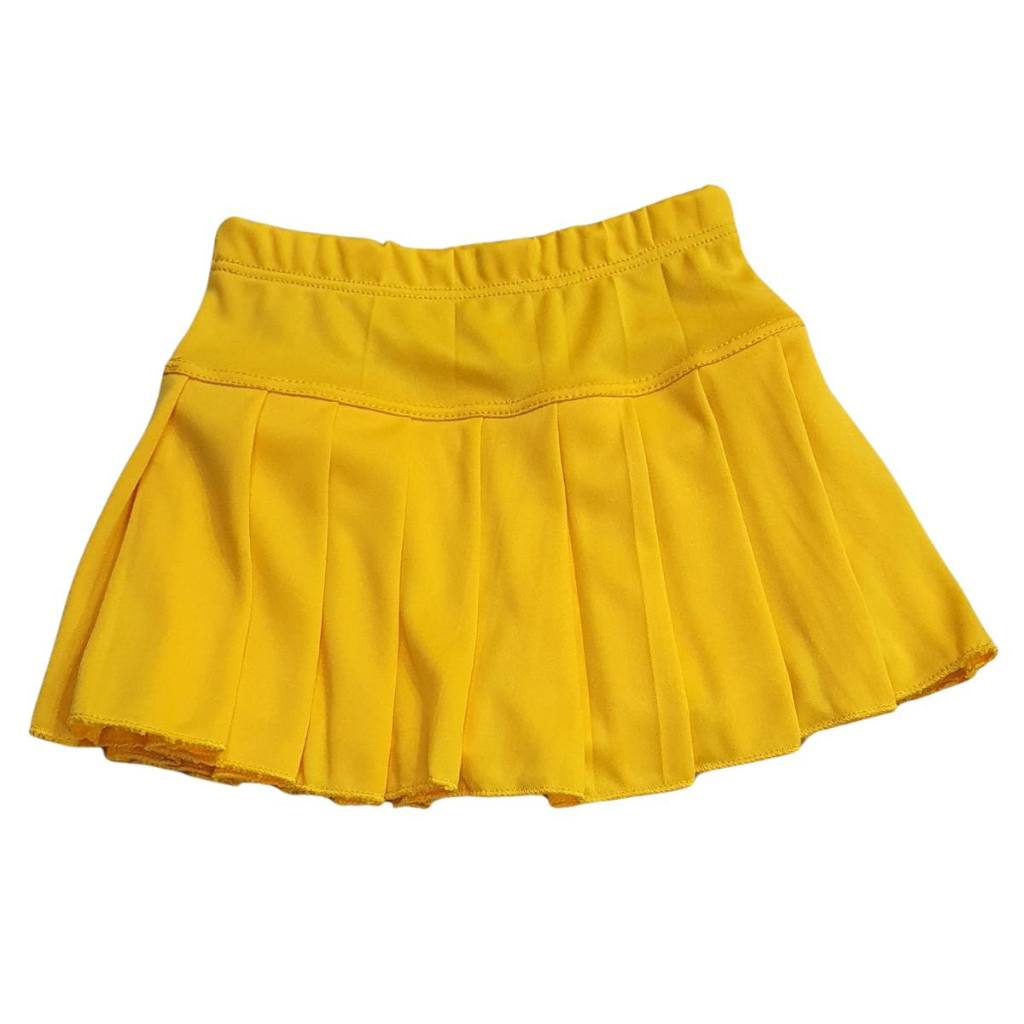 Shorts saia com pregas infantil para uniforme e dia a dia
