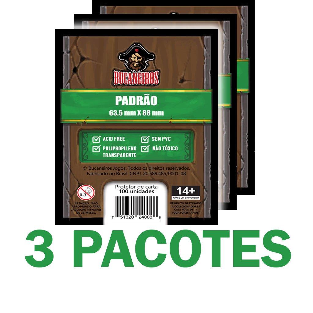 3 Unidades, 300 Sleeves / Shields Padrão Bucaneiros Pokemon Magic KPop Central Photocard Figurinha