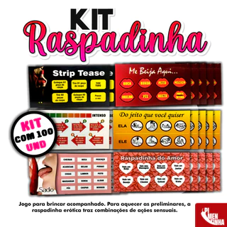 KIT 100 RASPADINHAS HOT SEXY - Brincadeira Erótica Excitação SEX SHOP