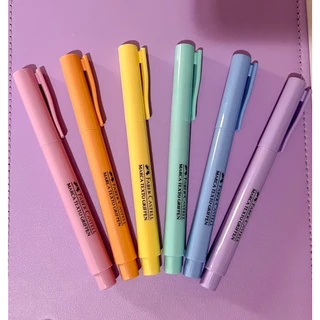 Marca Texto Tons Cores Pastel da Faber-Castell Grifpen Papelaria e Material Escolar Para Grifar e Destacar Ponta Chanfrada