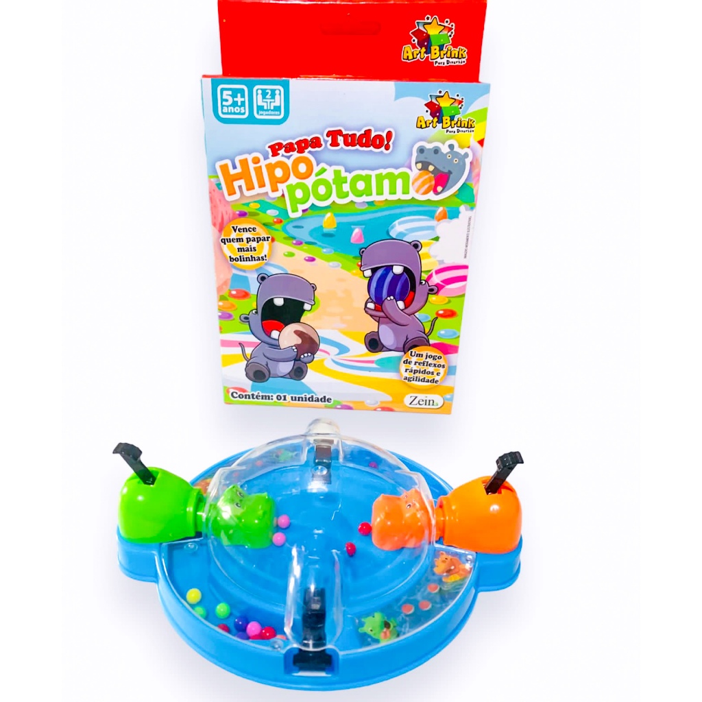 Jogo do Hipopótamo Infantil de Tabuleiro Papa Bolinhas Comilão Joguinho ...