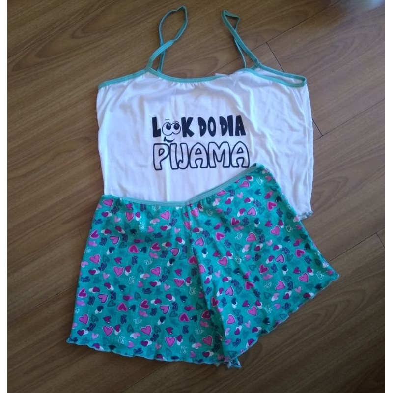 Pijama feminino curto verão short dool baby cropped macaquinho