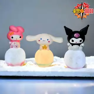 Mini luminárias sanrio kuromi, my melody e cinnamoroll