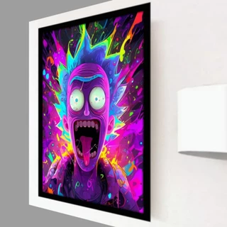 Quadro Decorativo Rick and morty Placa decorativa Ricky and morty em mdf