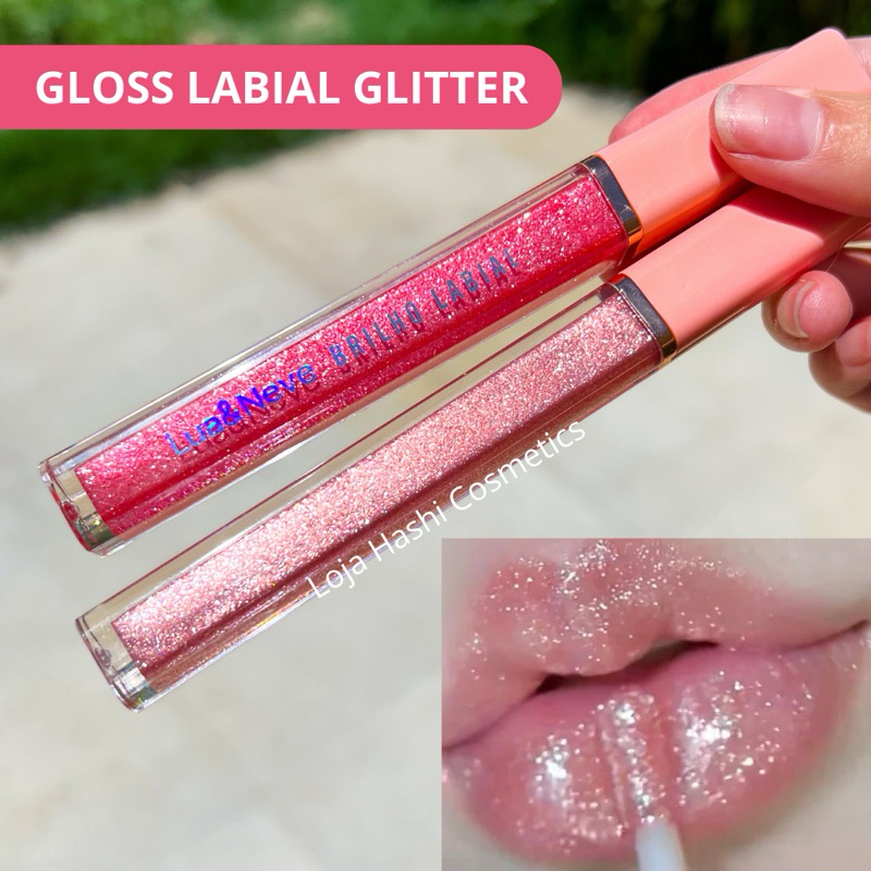 Gloss Brilho Labial Mágico Glitter Rosa Infantil