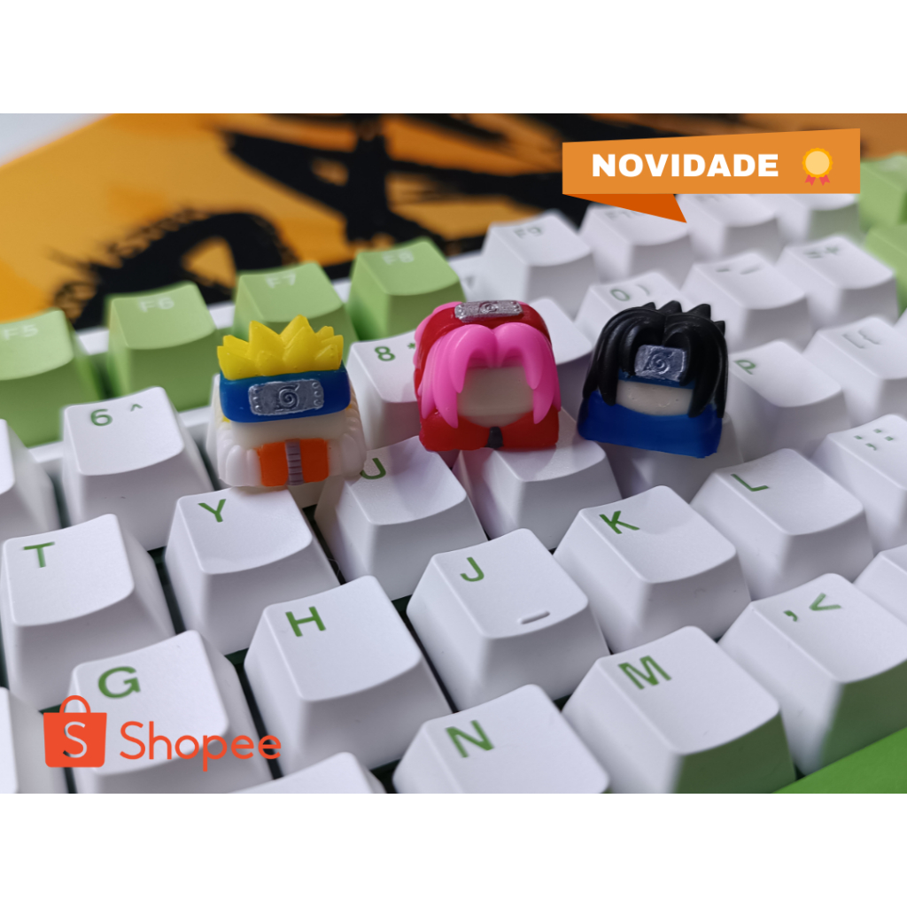 Keycap 3D Personalizada Naruto Personagens