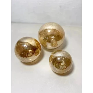 Bolas Esferas De Vidro Decorativas Craquelê Mesa Luxo