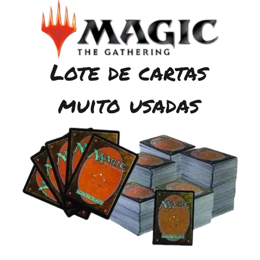 Lote 100 cartas Magic muito usadas cores e raridades variadas