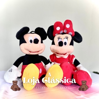 Bicho de Pelúcia Mickey, Pelúcia Minnie Disney 35cm Bicho e Boneco para colecionadores, adoradores e crianças. Excelente presente.Uma excelente decoração para a sua casa e ambiente também. Dia das crianças