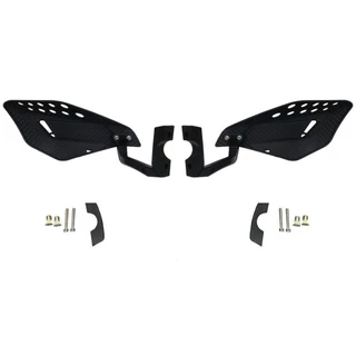Protetor Mão Modelo Vector Moto Preto Manopla Punho Nylon Kit Com 2 Universal Guidão 22mm