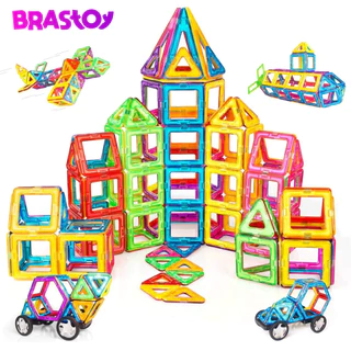 Brastoy Blocos Montar Magnético Construção Brinquedo Para Presentes Das Crianças 120Pcs