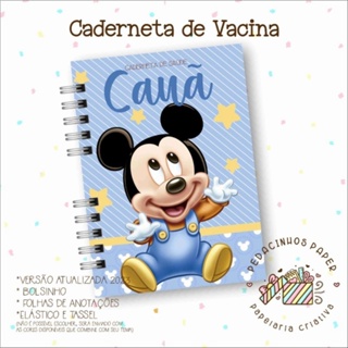 Caderneta de Vacinação Menino Personalizada com nome- Baby Mickey