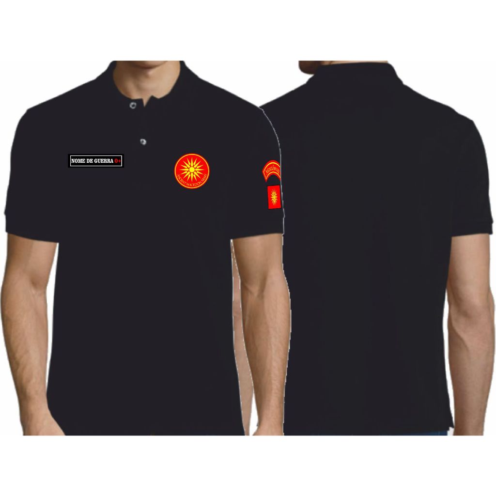 Camisa gola polo Macedonia exército alexandre grande macedon