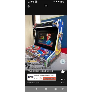 Gabinete Fliperama Arcade ,Caixa Bartop Acabamento Top (2 Jogador)