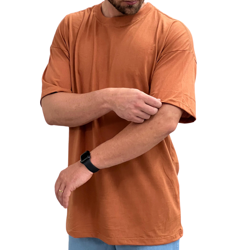 Camiseta Oversized Preta 100% Algodão Streetwear