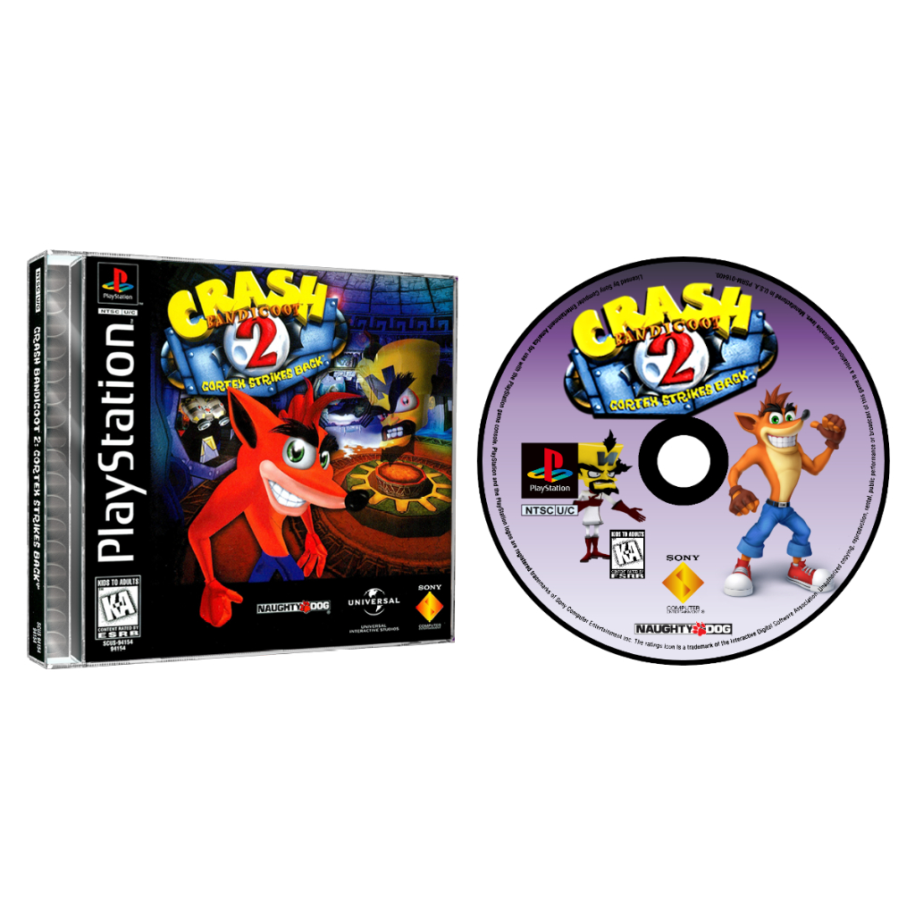 Jogo Cd Crash Bandicoot 2 - Cortex Strikes Back Para Playstation 1 Ps1 Psone