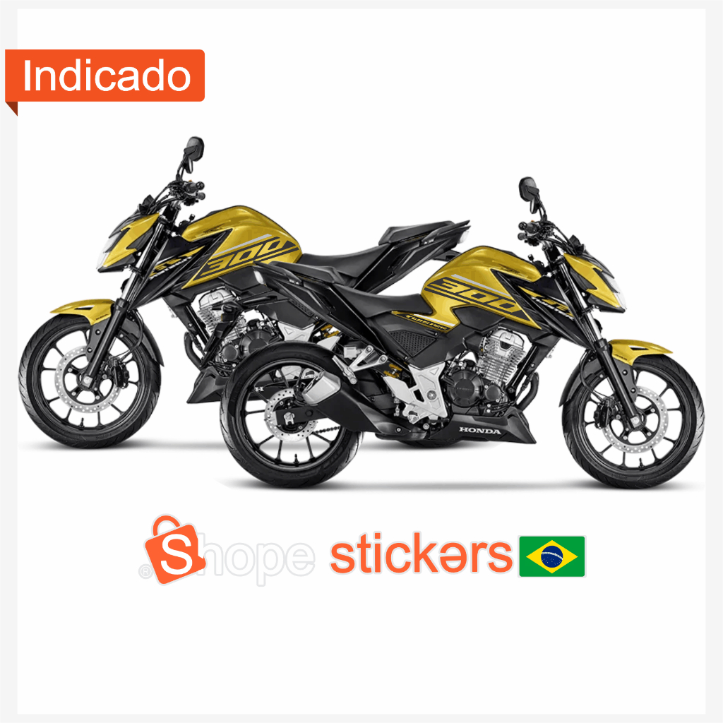 Adesivo Cb 300f Twister 2023 Proteção De Tanque E Lateral Moto