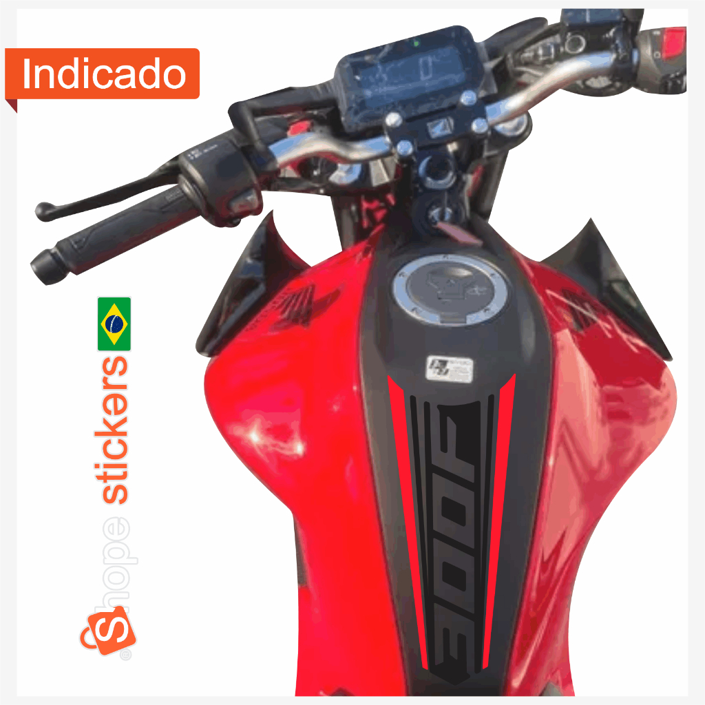 Adesivo Cb 300f Twister 2023 Gravatinha Para Tanque Superior Moto