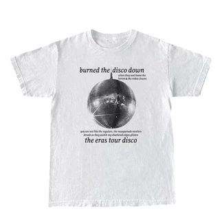 Camiseta Básica Algodão Feminina Burned The Disco Down Disco Dance