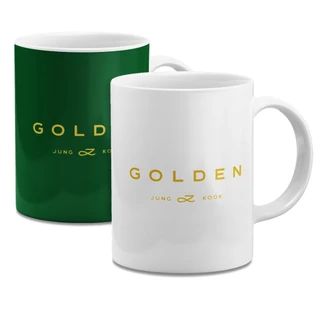 Caneca personalizada Jungkook "GOLDEN" JK Album BTS KPOP - Presente Criativo