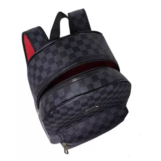 Bolsa Mochila LV Feminina Tendencia Alta Qualidade Promoção Unissex Alta Louis V Xadrez Preta