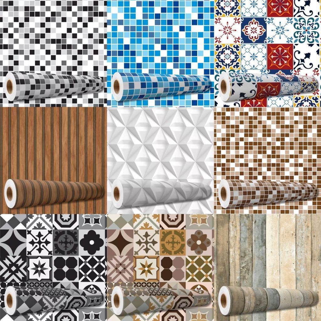Papel de Parede Auto Adesivo Vinílico Lavável 1M x 0,47 cm Cozinha ...