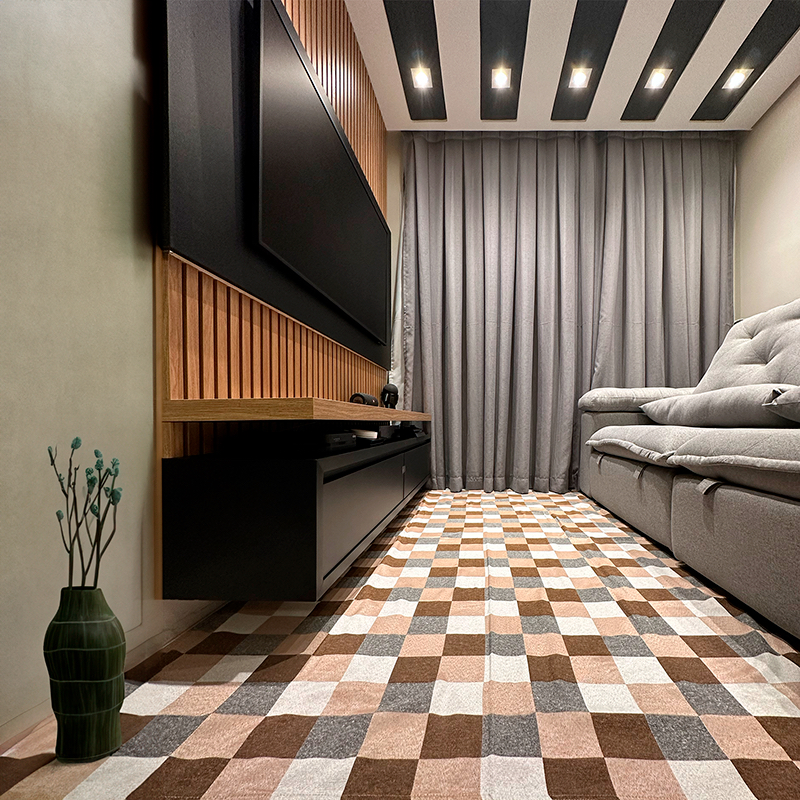 Tapete para sala quarto com base antiderrapante