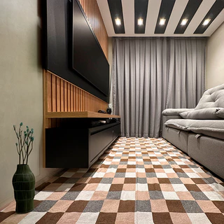 Tapete para sala quarto com base antiderrapante