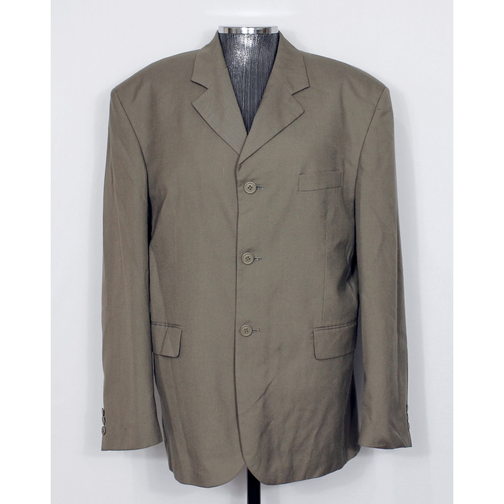 Conjunto terno social alfaiataria masculina traje marrom Canda vintage retrô - Blazer 50 Calça 44 - Ref. 1578 (brechó)