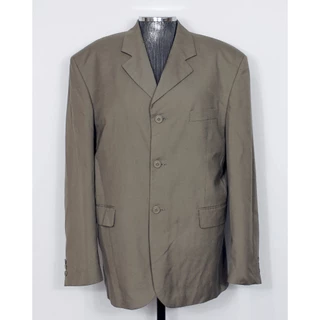 Conjunto terno social alfaiataria masculina traje marrom Canda vintage retrô - Blazer 50 Calça 44 - Ref. 1578 (brechó)