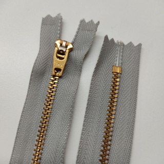 Zíper Metal YKK 18cm Cinza - 10 Unidades