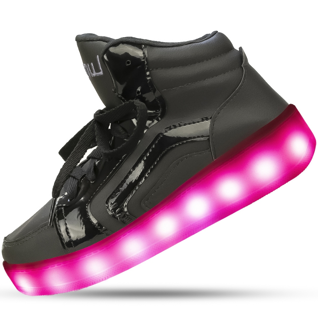 Tênis Infantil Feminino Luz Led Rodinha Luzinha Menina Moda