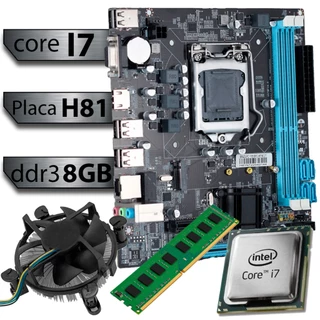 Kit Pl Mãe H81 + Processador I7 4770 + Memória ddr3 8gb