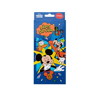 LÁPIS DE COR 12 CORES - MICKEY MOUSE