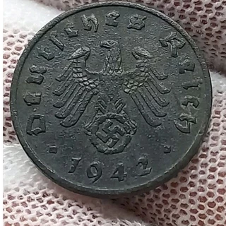Moeda 1 Reichspfennig 1942 (A) Alemanha Guerra Mundial