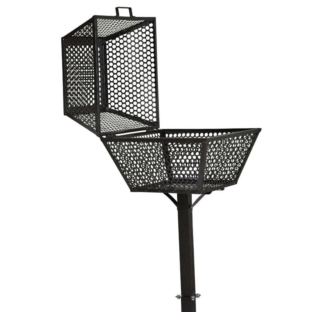 Lixeira para Calçada com Tampa Grande Tela Resistente a Chuva Embutir