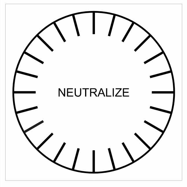 R90 - Neutralize Placa Gráfico Radiestesia Radiônica 24x24cm com PVC-PS ...