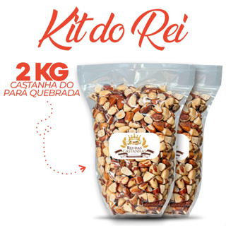 KIT DO REI - Castanha do Pará Quebrada Premium [KIT 2KG/2 UNIDADES] COM [ATM] - Rei das Castanhas